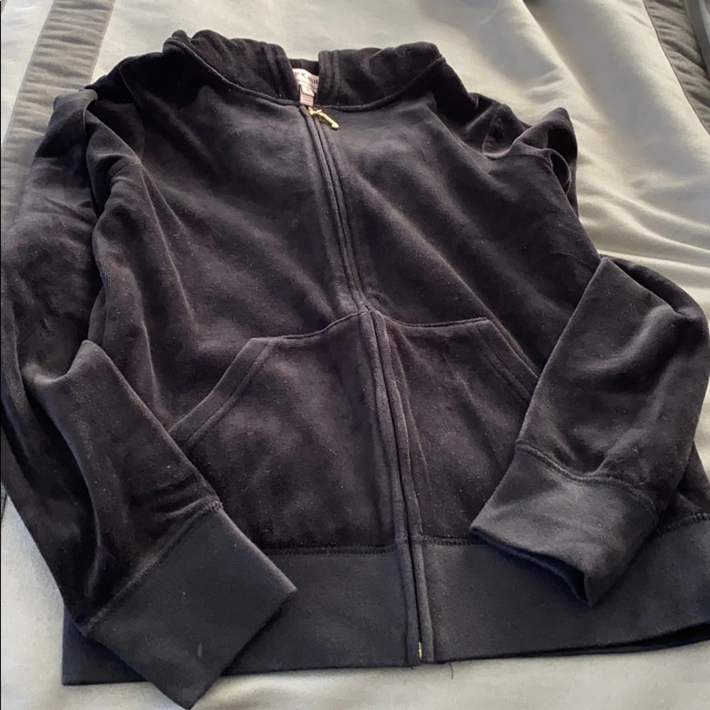 NWOT  juicy couture velour embellished hoodie - Picture 2 of 6